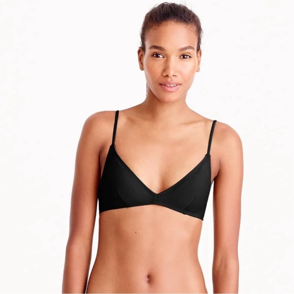 J. Crew No Tie Triangle Cup Sleek French Bikini Top - Picture 1 of 9